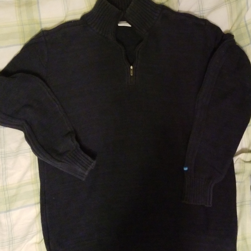 Heavy knit columbia zip sweater💥